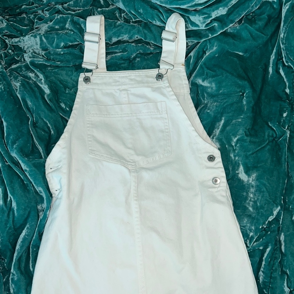 H&M white overall dress